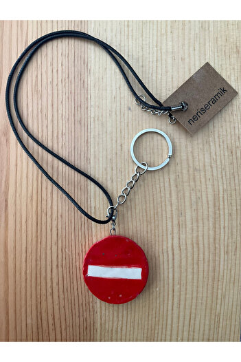 Neriseramik No Entry Necklace and Keychain
