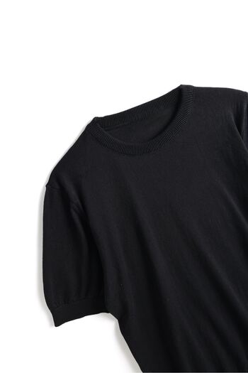 no7man Briss Black Crew Neck Knitwear Tshirt