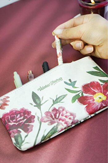 Victoria's Journals Flat Pen-Makeup Bag 20X11Cm Purple