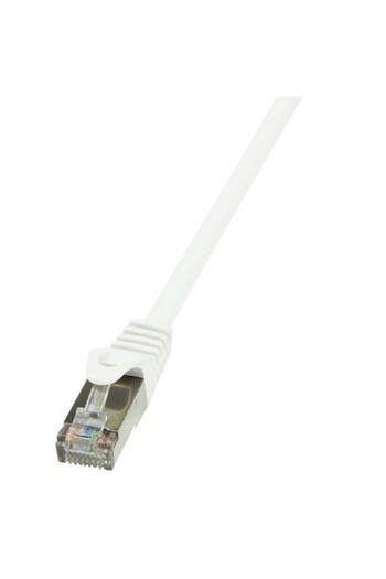 LogiLink Cablu FTP Cat6, cupru-aluminiu, 15 m, alb, AWG26, ecranat CP2101S