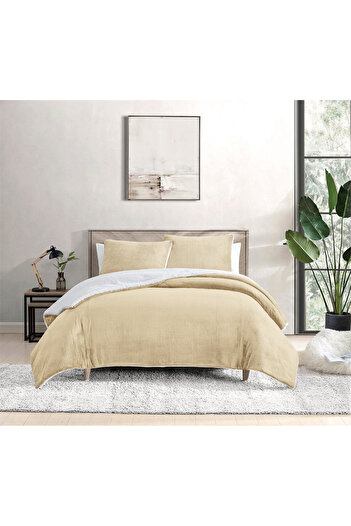 Cottage Waffle burnout flannel comforter set 200*240 cm+50*75 cm