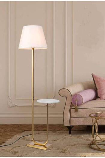 Al Saada Home مصباح أرضي معدني - ذهبي