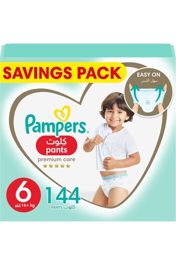 Pampers Premium Care Pants Size 6 - 16+ kg, 144 Diapers