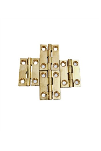 Nobel Brass Fixed Leaf Hinge 40X40X2 mm – 4 cm Decorative Hinge / 5 Pieces