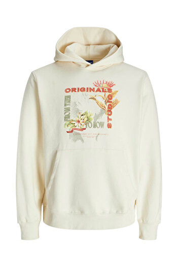 Jack & Jones Ανδρικό φούτερ Jorlucca Graphic Cream 12276599