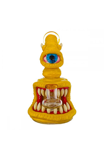 BLACK SHEEP Bong Monster Black Sheep Glass-Clay Yellow - Hand-Painted 3D 16cm