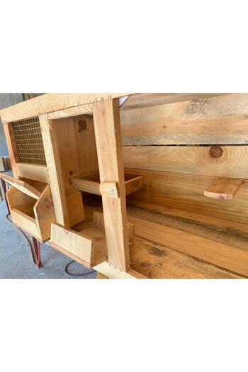 KARAYİĞİT AHŞAP MOBİLYA DEKORASYON Caraway Wooden Pigeon Coop Breeding Area + Watering Place + Feeder + Cascading Design Coop