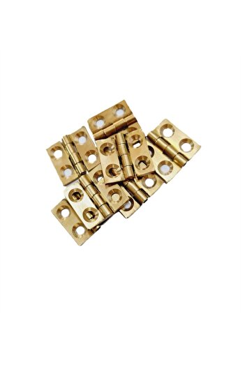 Nobel Brass Mini Leaf Hinge 20X20X18 mm – 2 cm Mini Cover Hinge / 5 Pcs