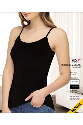 Tutku Elit Modal Elastane Women's Tank Top with Rope Strap - 6 Pieces - New Season