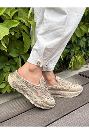 LABRONA Women's Stone Patterned Orthopedic Sole Slippers