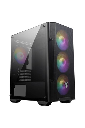 MSI MAG FORGE M100A D60 Case, Micro ATX Tower, RGB, 600W Power Supply, Black