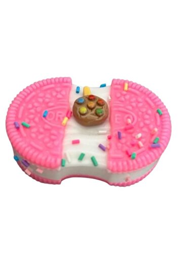 Oreo Interactive Toy Squishy in two halves, white-pink, anti-stress, 3 years, soft