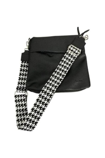 Mı Pıace Mi Piace - Women's Bag Piace Molto, Black-White with One Compartment and Two External Pockets