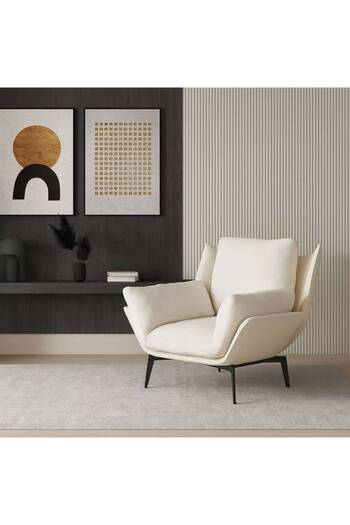 Al Saada Home Relax Chair Bouclé - White