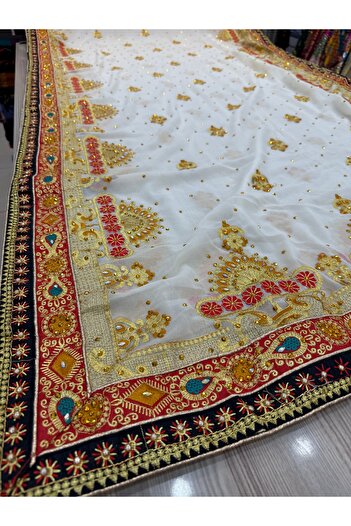 OsmanKumaşDantel Indian Fabric with Embroidered Stones