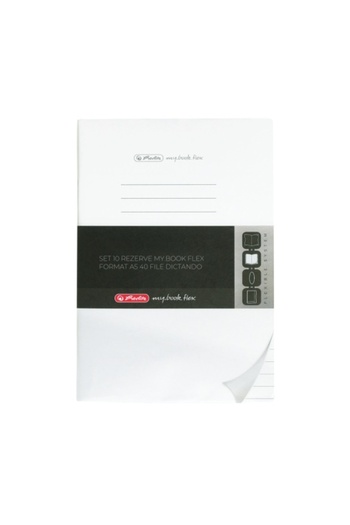 Herlitz My.book Flex Refill A4, Color White, Material Paper, 40 Sheets, Grid Format, Set of 5