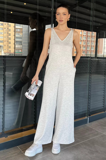 julude Grimelanj Women's Wide Leg Jumpsuit with Pockets