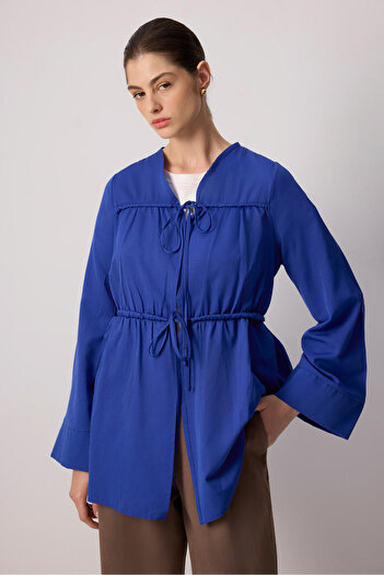 Touché Privé Poplin Kimono with Tie Front