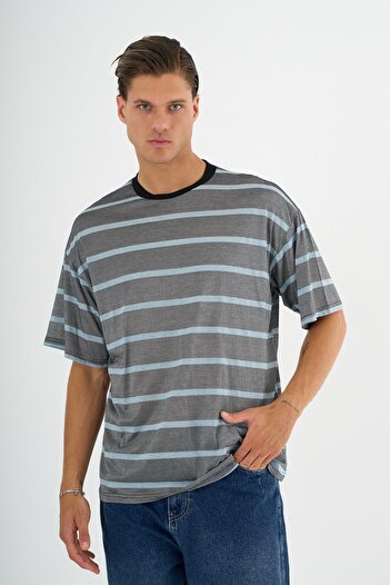 ALEXANDERGARDI Crew Neck Striped Oversize T-Shirt