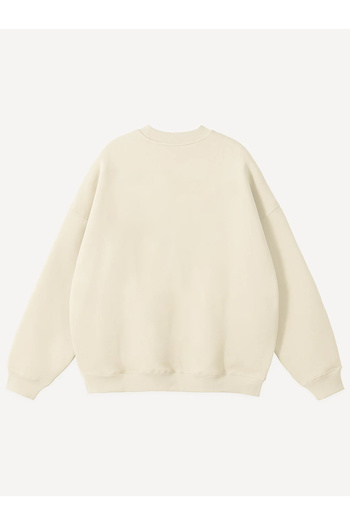 Mad&Calf Unisex Teddy Girl εμπριμέ με λαιμόκοψη Oversize φούτερ