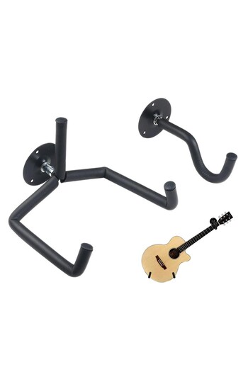 Aptel Guitar stand, 2 pieces, stainless steel, black