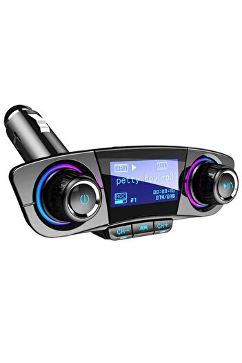 BLMAG Car FM Modulator, BT-06 Bluetooth, Phone Charger, Built-in Microphone, MP 3 Player With Dual USB