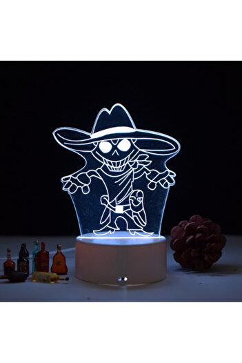 ILUMISHOP 3D LED Night Light, Pirate/Halloween, 16 Colors, with Remote Control, USB Power or 3 AA Batteries