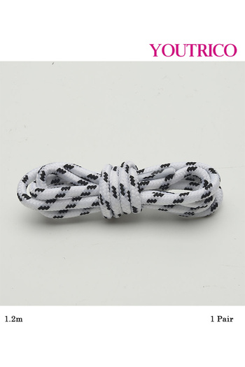 Youtrico 1 Pair Round Polka Dot Shoelaces - Colorful Polyester Laces for Sneakers(120cm)