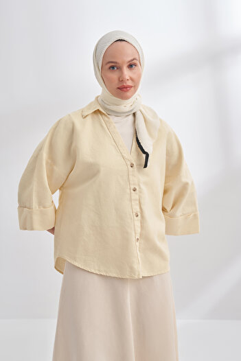 ARMANDA Muslin Tie Scarf - Ecru
