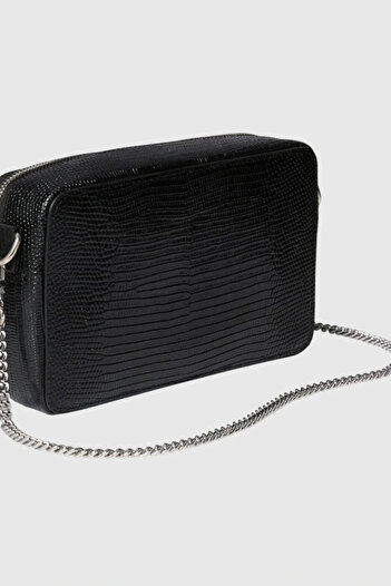 Calvin Klein Lizard Embossed Leat Kadın Siyah Cüzdan LV04F1071G-UB1
