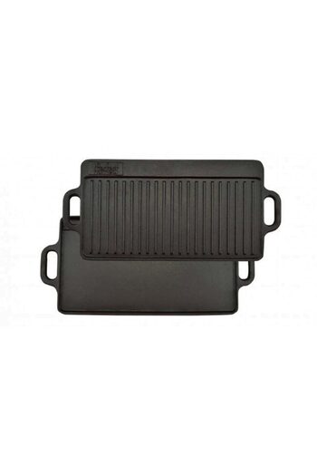 Perfect Home Reversible Cast Iron Griddle 51 x 24 x 1.5 cm