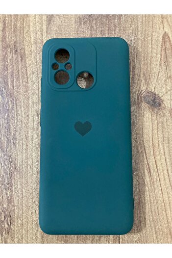 Newon Xiaomi Redmi 12C Heart Printed Inner Velvet Premium Silicone Phone Case