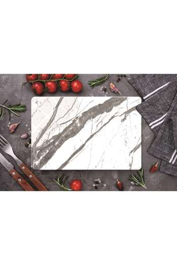 CONCEPT CAM Glass Cutting Board and Presentation Holder, Set (20X30 and 25X35 cm), 4 Mm, Colorful Pattern