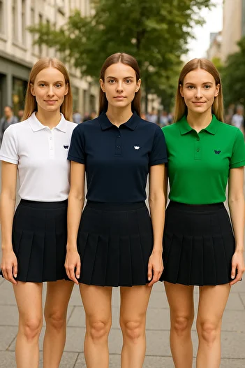comstar Women's Summer 3 Pack Basic Arma Polo Neck T-Shirt