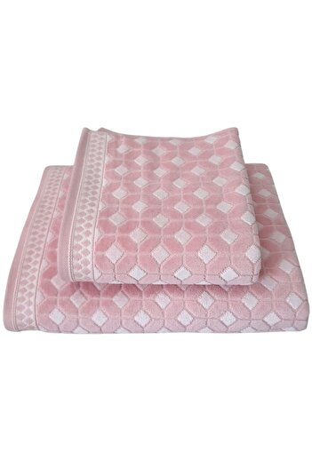 Özdilek Набір рушників для ванної Decora, 2 шт., рожевий (50x90 см + 90x150 см)