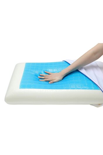 KBOX Memory Foam Pillow with Cooling Gel Layer for Neck and Shoulder Support and Perfect Sleep Comfort 70 x 40 cm