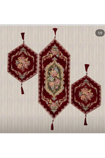 MYHOMEGOBLEN Tapestry Chenille Set of 3 Runners