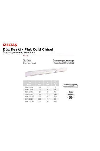 İzeltaş Flat Chrome Chisel 150 mm - 5500 23 0150