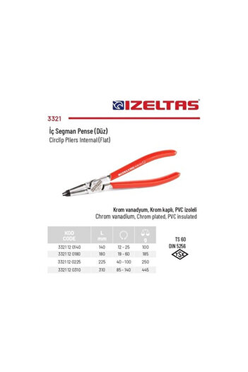 İzeltaş Springless Flat Inner Thimble Collet 225 mm - 3321 12 0225