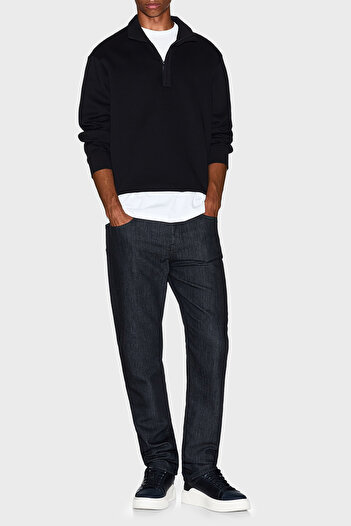 Armani Exchange Stretch Cotton Regular Fit Half Zipper Stand Collar Sweat Men's Sweat Xm001295 Af1081