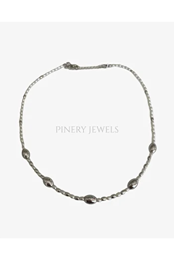 Pinery Jewels Women's Necklace with Cylinder Minimal Row Pearl