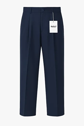 hello7 Men's Baggy Fit Trousers Dark Blue