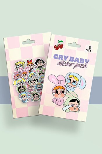 Planet Butik Cry Baby Boxed Sticker Set of 18