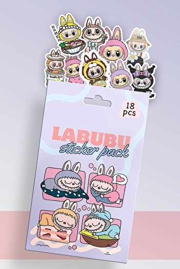Planet Butik Labubu Boxed Sticker Set of 18