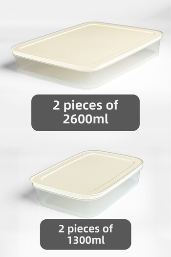 Mutfak Köşesi 4-Piece White 2-Size Refrigerator - Storage Set Suitable for Microwave, Freezer and Diffuser