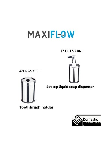 Maxiflow Maxiflow Toothbrush Holder and Liquid Soap Dispenser Set