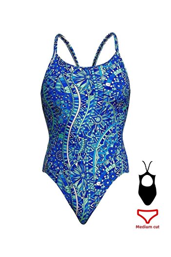 FUNKİTA Funkita DB Blues Festival Women's Training Swimsuit, Diamond Back
