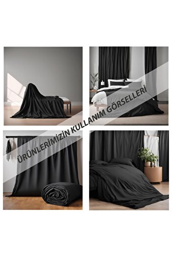 KAMİZ Siyah Amerikan Bezi-nevresimlik- Çarşaflık- Astarlık-pano Kumaşı-fon Perde Ranforce Kumaş En:240 Cm