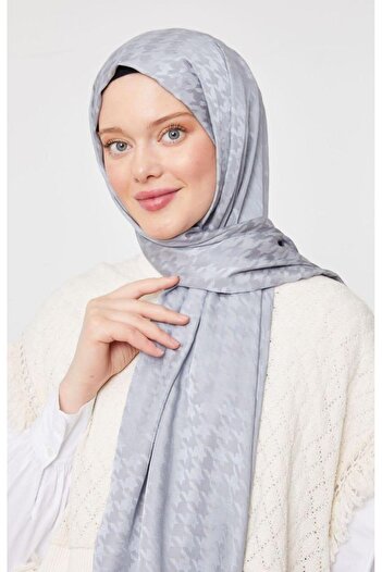 Levidor Jacquard Shawl - Houndstooth - Gray