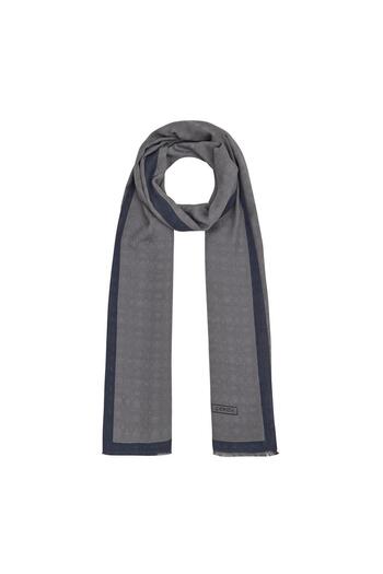 ipekevi Four Seasons Monogram Pattern Shawl 04356-Grey